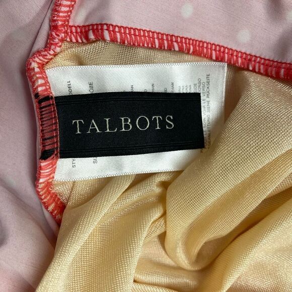 TALBOTS Women’s Tankini Orange & White Size 14 Underwire Bra - Picture 6 of 11